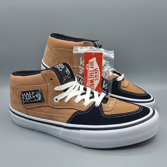 New Vans Half Cab Pro Camel Beige and Black Skateboarding Shoes Men's 7.5 - Picture 1 of 9